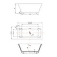 thumbnail image 3 of Vanity Art 59'' x 29.5'' Freestanding Soaking Bathtub, 3 of 5