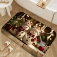 thumbnail image 3 of 1pc Snowmen in Christmas Absorbent Non-Slip Bathroom Thickened Flannel Rug Decor,Soft,Quick Drying,Suitable For Indoor/outdoor Use,Bathrooms,Bedrooms,Kitchens,Terrace,Laundry Rooms,16"x24", 3 of 9