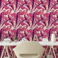 thumbnail image 2 of Ambesonne Modern Lily Peel & Stick Wallpaper for Home, Pastel Delicate Floral, 13"x36", Hot Pink Plum Magenta, 2 of 5