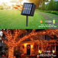 thumbnail image 2 of Guirnalda de luces solares QITONG, paquete de 2, 23 m, 200 LED, naranja, 2 of 8