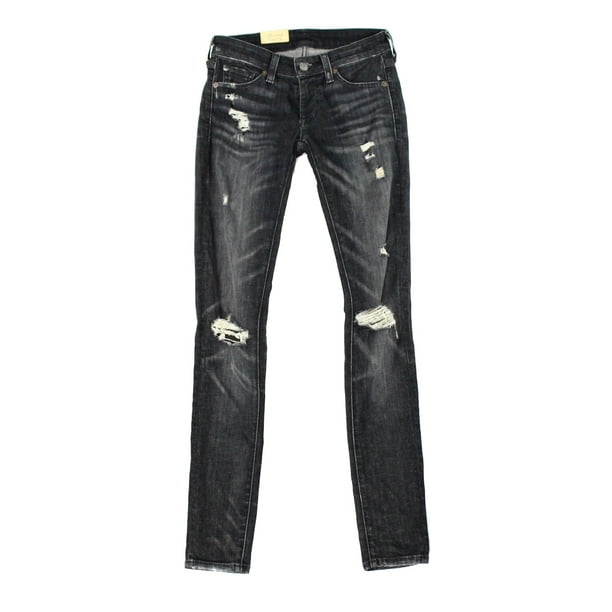 Denim Supply Ralph Lauren Denim Supply Ralph Lauren New Black Womens Size 30 Ripped Skinny Jeans Walmart Com Walmart Com