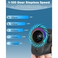 thumbnail image 3 of Portable Waist Fan Rechargeable, 13300 RPM Portable Clip on Fan with 100 Speeds & 4000mAh Battery, Personal Hanging Neck Fan for Outdoor Camping Travel Jobsite (Black), 3 of 8
