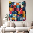 thumbnail image 2 of Flannel Fleece Throw Blanket, Soft Large Throw Blanket, Lightweight Cozy Plush Throw Blanket Fit Sofa Bed, 40"x50", Patchwork Floral Pattern, 2 of 8