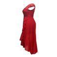 thumbnail image 3 of Women Lace Cap Sleeve Dress Casual Ruffle High Low Party A-Line Dress, 3 of 5