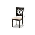 thumbnail image 5 of Set of 4 Baxton Studio Lucie Modern and Contemporary Sand Fabric Upholstered Espresso Brown Finished Wood Dining Chair, 5 of 7