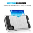 thumbnail image 2 of GSA Brushed Hybrid Case w/CC Slot For Apple iPhone X/XS - Silver/Black, 2 of 8