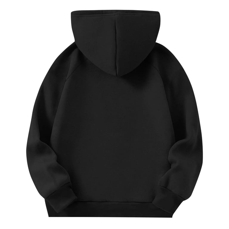 AWZXDE Kids Solid Color Pullover Hoodie With Pocket Drop Shoulder