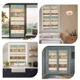 thumbnail image 6 of Retro Wood Grain Window Privacy Film Blue Brown Vintage Decorative Glass Window Film UV Blocking Static Cling Non-Adhesive Sticker Covering for Home Door 17.7 x 39.3 inches, 6 of 8