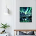 thumbnail image 4 of WERPE Northern Lights Wall Art, Green Aurora Borealis, Canvas Picture Art Nature Snow Mountain Scenery Prints Decor, Alaska Landscape Prints, Artwork for Living Room Bedroom, Decor, 4 of 5