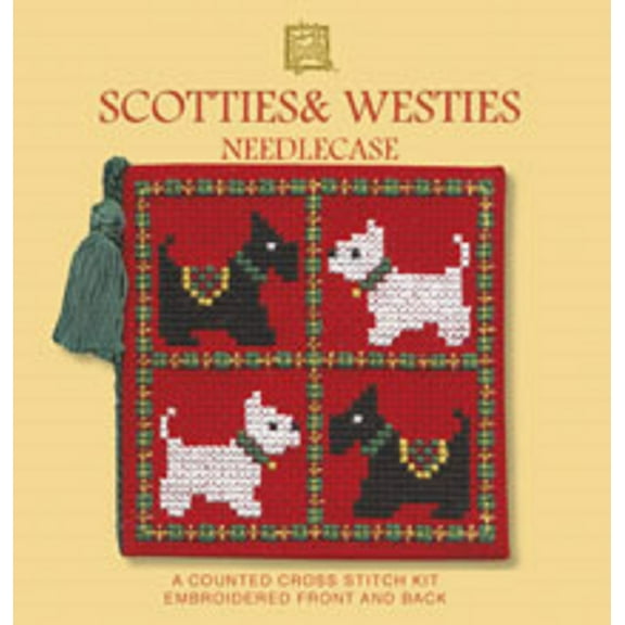 Textile Heritage Needle Case Counted Cross Stitch Kit - Scotties & Westies