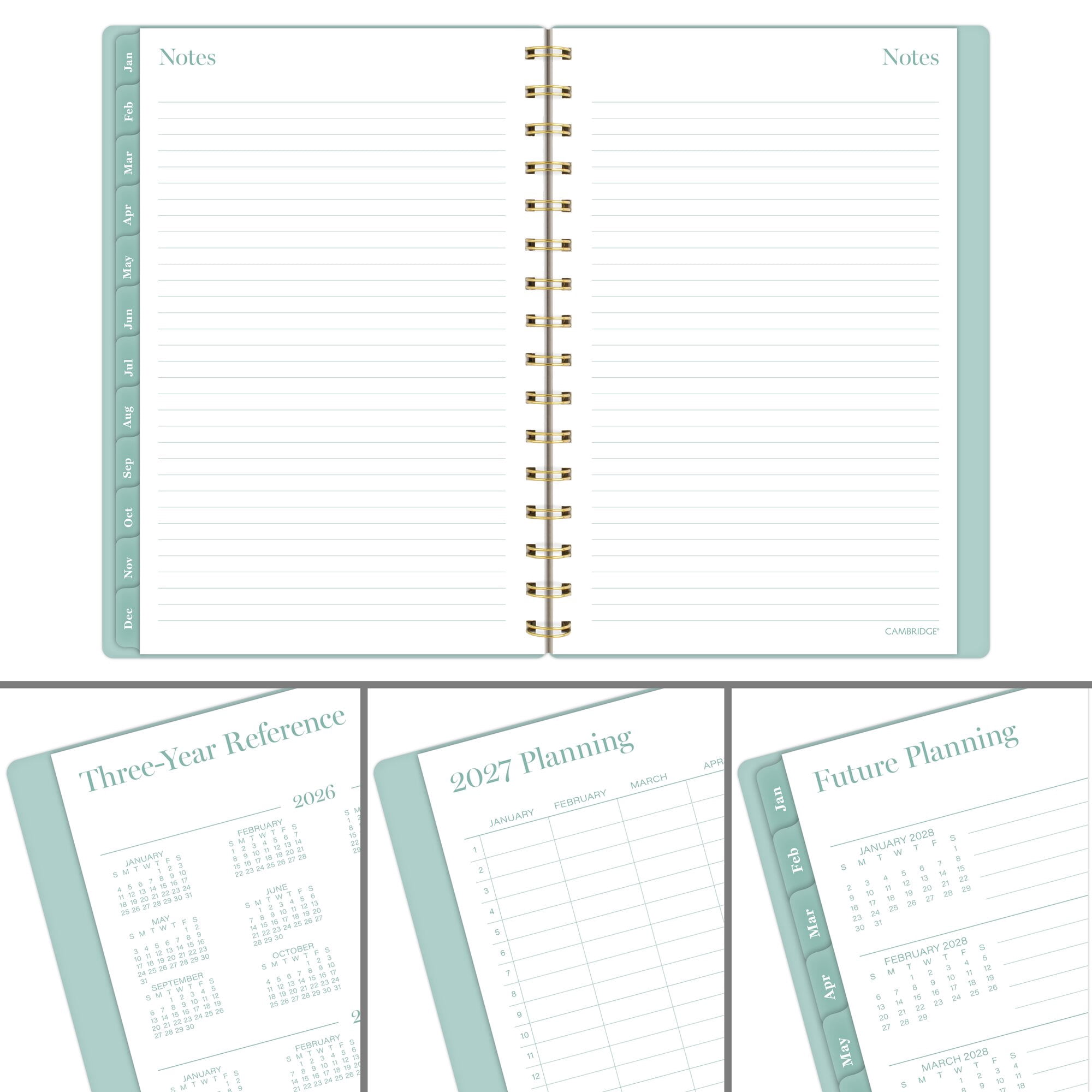 Mead Cambridge Glimmer 2027 Weekly Monthly Planner Small 5 12 x 8 12 - Regular