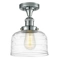 thumbnail image 4 of Innovations Lighting  Bell - 1 Light 8" Semi-Flush Mount Polished Nickel/Clear Deco Swirl, 4 of 5