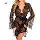 thumbnail image 1 of Traje de ropa interior Mujer Vestido de encaje sexy Vestido transparente Bordado Lencería, L kenally XX000101-03, 1 of 7