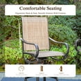 thumbnail image 6 of Sophia & William 2 Piece Outdoor Swivel Bar Height Stools Patio Metal Frame Textilene Chairs in Brown, 6 of 7