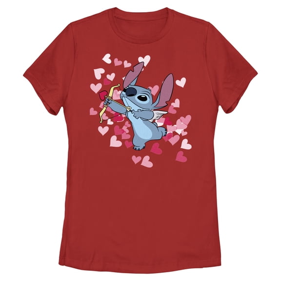 Womens Lilo & Stitch Cupid Bow and Arrow Stitch T Shirt