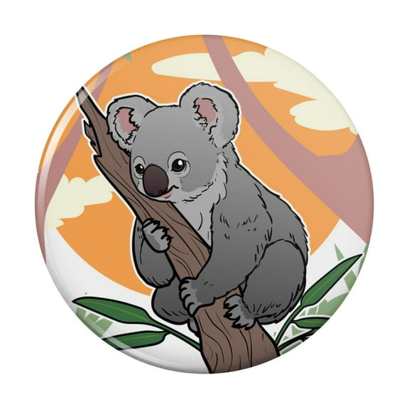 Koala Resting on Eucalyptus Tree Kitchen Refrigerator Locker Button Magnet