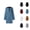 Blue, variant on Women's Raincoats Outdoor Waterproof Windproof Long Sleeve Zipper Hooded Rain Coat with Pockets Rain Jacket Women
