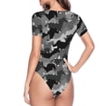 thumbnail image 4 of Naloa Horse Silhouette Women's Short-Sleeved Onesie, One-Piece Swimsuit for Parties, dates, clubs - Medium, 4 of 9