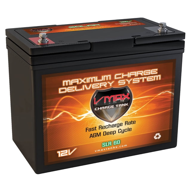 VMAXTANKS SLR60 AGM Solar Battery 12 Volt 60Ah High Performance Deep Cycle Battery