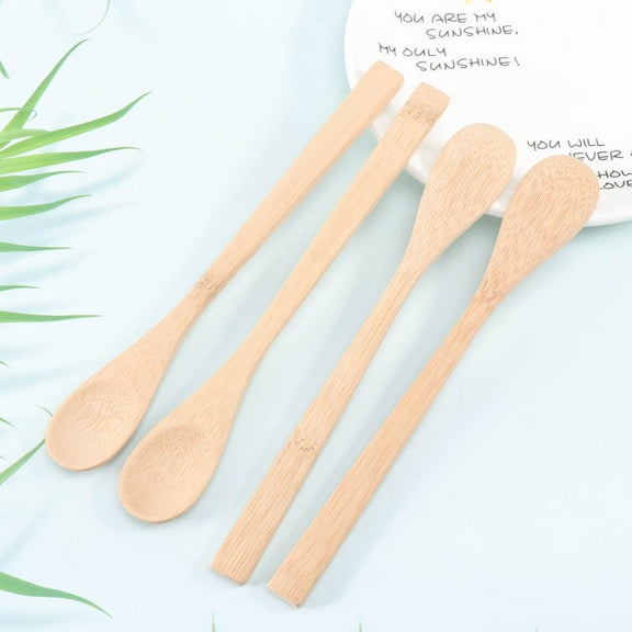 ULTNICE 10Pcs Tea Spoons For Hot Tea Long Handle Bamboo For Adults