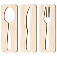 thumbnail image 1 of 1 Set of Restaurant Cutlery Sign Hanging Wall Art Decoration Cutter Fork Spoon Sign for Wall Decor, 1 of 8