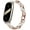 White RoseGold, variant on KOMI Compatible for Xiaomi Mi Band 8 Band,Replacement Strap Openwork Design Stainless Steel Ring Leather Chain Belt Mi band 8 Belt Breathable Elegant Replacement Band for Ladies Black