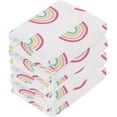 thumbnail image 3 of Coolnut Watercolor Rainbow Washcloths Towels, Highly Absorbent and Soft Cotton Face Cloths, 4 Pack Quick Dry Wash Cloths - 12 X 12 Inches Washcloth Gift, 3 of 7