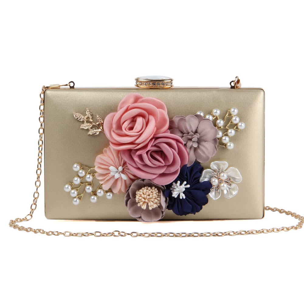 Pink evening clutch bags for weddings