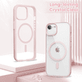 thumbnail image 5 of Entronix Magnetic Clear Case Compatible with iPhone 16E, Soft Edges Transparent Cover, Pink, 5 of 8