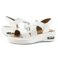 thumbnail image 3 of Pennysue Women's Summer White Strap Elastic Air Cushion Sports Sandals Size 10, 3 of 7