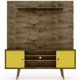 thumbnail image 3 of Manhattan Comfort Liberty 63" Wall Unit in Brown and Yellow, 3 of 9