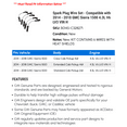 thumbnail image 2 of Spark Plug Wire Set - Compatible with 2014 - 2018 GMC Sierra 1500 4.3L V6 LV3 VIN H 2015 2016 2017, 2 of 2