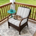 thumbnail image 4 of Outdoor Patio Cushion Covers 4 Pack Grey Striped Patio Chair Cushion Covers with Ties and Zipper Rustic Geometric Stripes Waterproof Outdoor Seat Cushion Covers for Patio Furniture 22"x22", 4 of 9