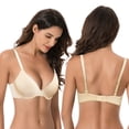 thumbnail image 5 of Curve Muse Women's Plus Size Full Coverage Padded Underwire Bra-1PK-Nude-44DDD, 5 of 7