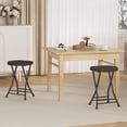 thumbnail image 3 of Wisykoke Folding Stool, Backless 18" Stool, Portable Bar Stool with Handle, Anti-Slip Feet, 600 lbs Capacity, for Bar Kitchen Home Indoor and Outdoor Use, 3 of 8