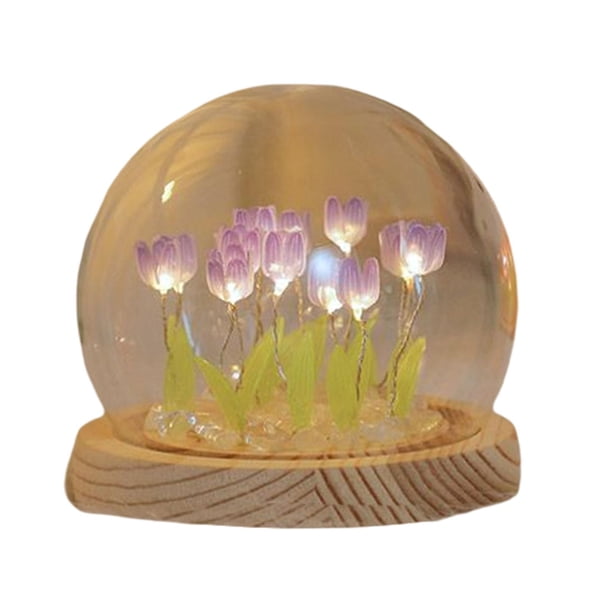 Accesorios de luz nocturna DIY, paquete de material, luz para dormir, regalo de cumpleaños, flores Yuyangstore Luz de noche