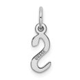 thumbnail image 3 of Diamond2Deal 14K White Gold Small Slanted Block Letter S Initial Pendant for Women, 3 of 6