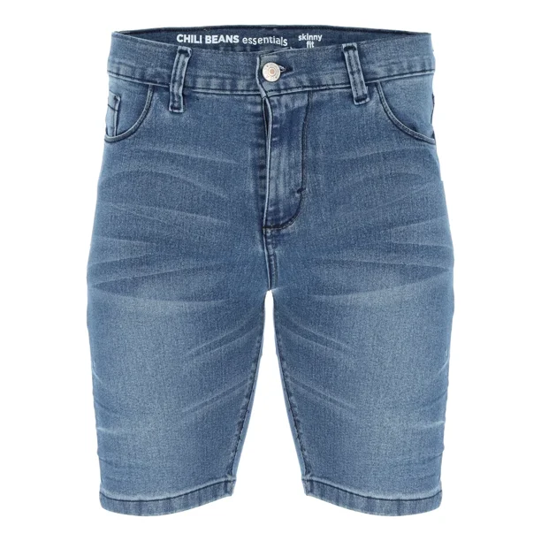 Bermuda de mezclilla para hombre corte moderno stretch cómoda y ligera ideal para uso diario verano o salidas casuales con diseño versátil combinable con todo CHB Chili Beans talla 41