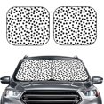 thumbnail image 2 of Windshield Sun Shade, Black white Irregular polka dot Foldable Car Sun Shade Windshield for Front, 2 Pieces, 2 of 7