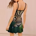 thumbnail image 2 of Leopard Hidden Jungle Foliage Eyes Slip Dress Dresses For Woman Fairy Dress, 2 of 6