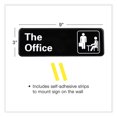 thumbnail image 2 of The Office Indoor/Outdoor Wall Sign, 9" x 3", Black Face, White Graphics, 2/Pack | Bundle of 2 Packs, 2 of 3