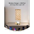 thumbnail image 2 of Crystal Table Lamp Wireless Charging Gold Desk Lamp with Dual USB Charging Ports, 3 Way Dimmable Light Modern Nightstand Lamps for Bedroom Living Room (Bulb Included) (Gold), 2 of 9