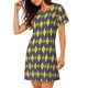 thumbnail image 2 of Balery Mardi Gras Camisón de manga corta con cuello redondo para mujer, cómodo y elegante., 2 of 6