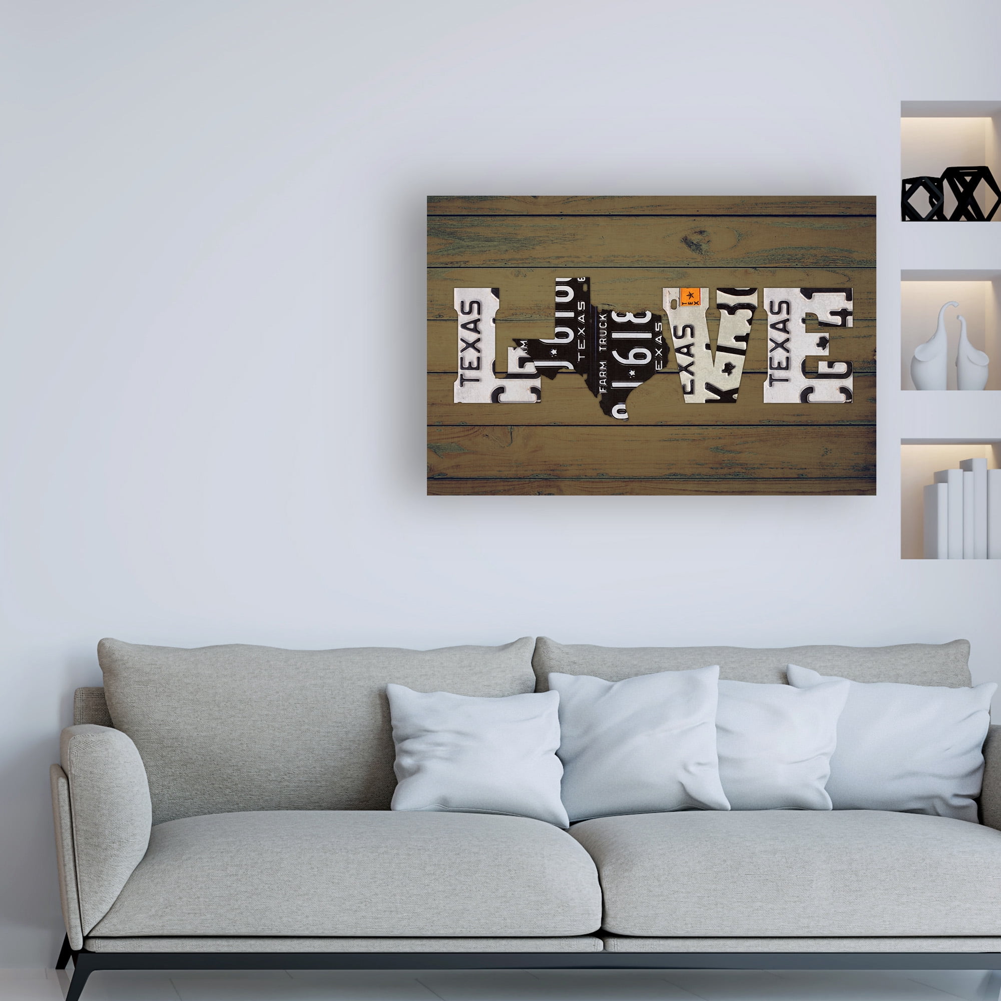 Trademark Fine Art 'Texas State Love' Canvas Art by Design Turnpike