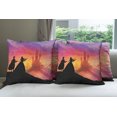 thumbnail image 6 of Ambesonne Fantasy Throw Pillow Cover 4 Pack, Prince Cartoon Castle, 18", Multicolor, 6 of 7
