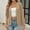 Khaki, variant on Lightweight Blazer for Women Long Sleeve Slim Fit Open Front Back Slit Business Casual Jackets Outerwear