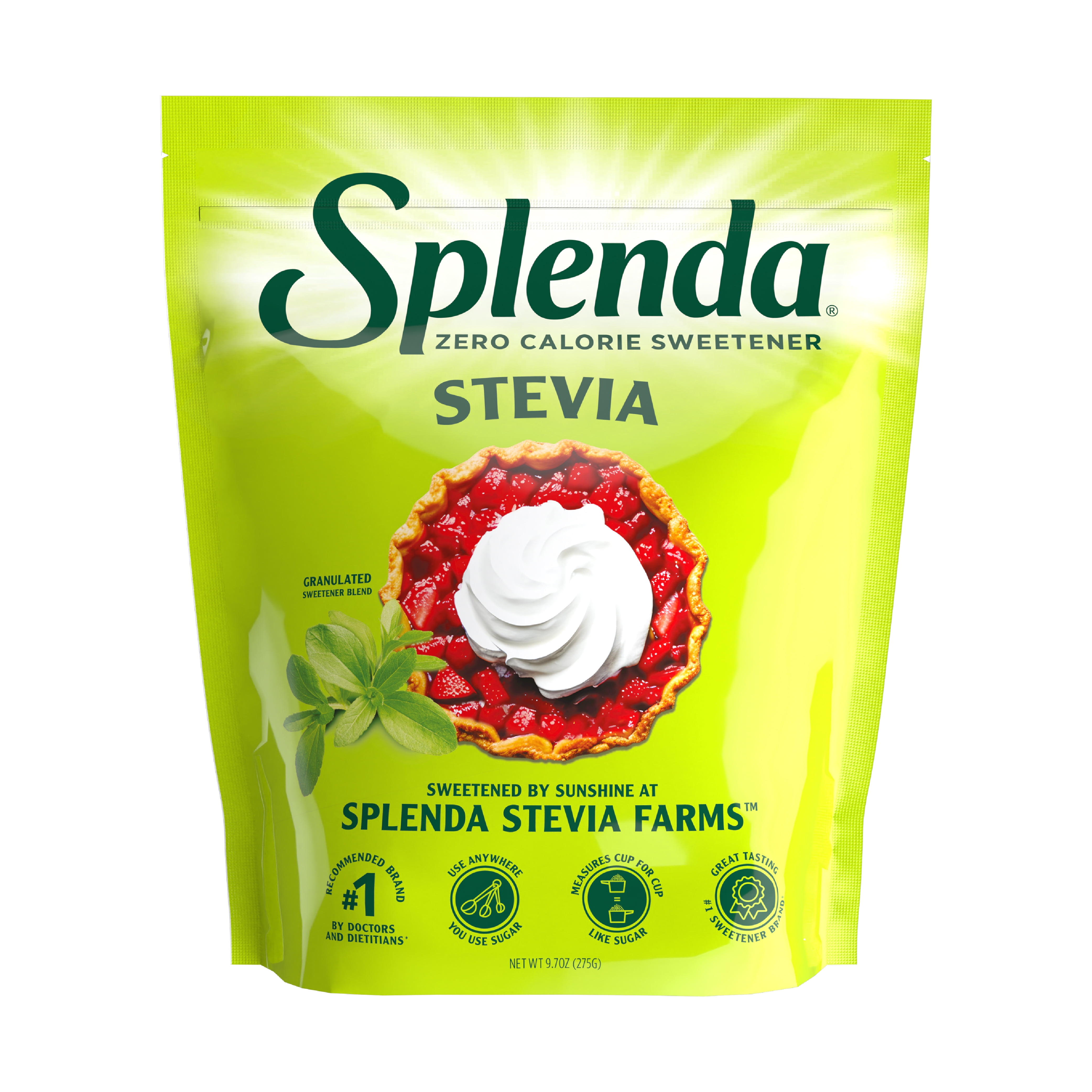 (2 pack) Splenda Stevia Granulated 9.7oz Pouch