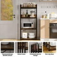 thumbnail image 5 of Ataujin 4-Tier Kitchen Baker's Rack, Free Standing Microwave Oven Stand Utility Storage Shelf Island Coffee Bar, Heavy Duty Organizer Rack for Storage  for Living Room, 5 of 7