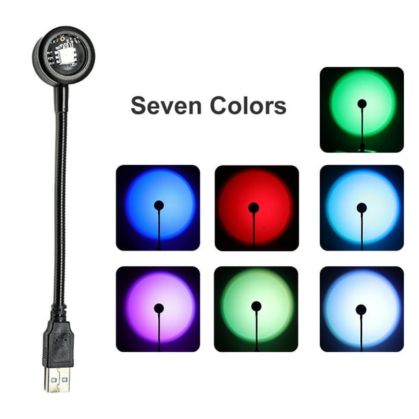 Sunset Lamp Led Photography Rainbow Projector Night Light USB Power