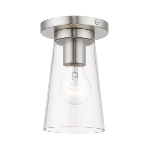 Livex Lighting - Cityview - 1 Light Small Flush Mount In Contemporary Style-7.25